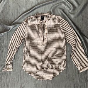 Abercrombie Striped Half-Button Blouse